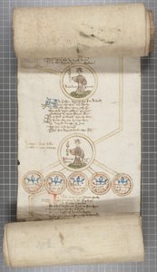 Genealogische rol van de koningen van Engeland, ca. 1440-79 door English School