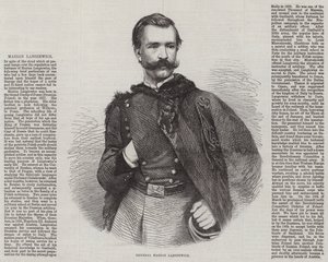 Generaal Marian Langiewicz (gravure) door English School