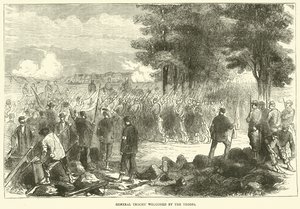 Generaal Trochu verwelkomd door de troepen, december 1870 door English School