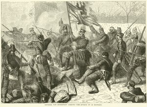 Generaal Von Budretzky leidt de aanval op Le Bourget, oktober 1870
