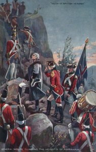 Generaal Wolfe beklimt de Hoogten van Abraham, Quebec, 1759 door English School