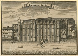 Algemeen beeld van Baynards Castle door English School