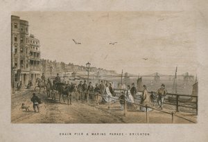 Algemeen uitzicht op de Chain Pier en Marine Parade in Brighton door English School