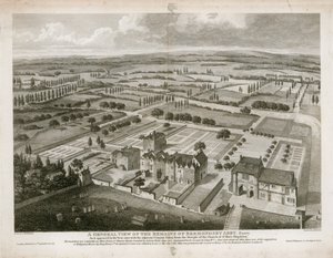 Algemeen uitzicht op de overblijfselen van Bermondsey Abdij, zoals het verscheen in 1805 door English School