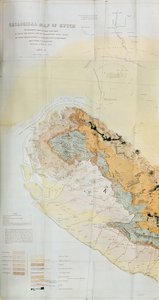 Geologische Kaart van de Kutch-regio van India, Geologische Dienst van India 1868-69