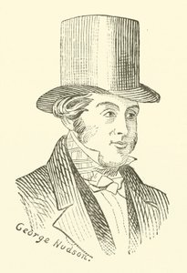 George Hudson, de spoorwegkoning (gravure) door English School
