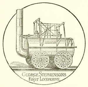 George Stephensons eerste locomotief door English School