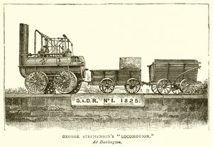 George Stephensons Locomotion. Bij Darlington