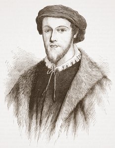 George Wishart, naar een prent in het bezit van David Laing, illustratie uit De Geschiedenis van het Protestantisme door James Aitken Wylie, 1878 door English School