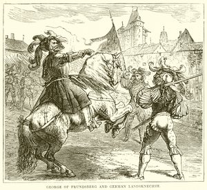 Georg von Frundsberg en Duitse landsknechten door English School