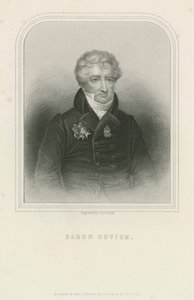 Georges Cuvier, Franse natuuronderzoeker en zoöloog (gravure) door English School