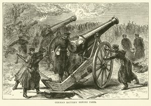Duitse batterij voor Parijs, januari 1871 door English School