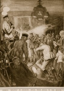 Duitse cultuur in excelsis: Royal Irish Rifles te hulp door English School