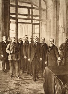 Duitse politici in het Paleis van Versailles, 1919