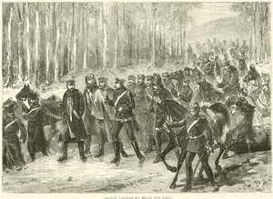 Duitse cavalerie op weg naar Parijs, oktober 1870 door English School