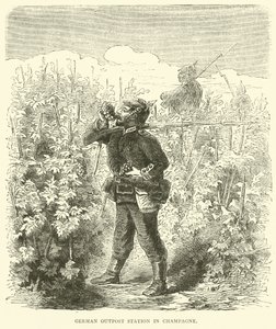 Duitse buitenpost in Champagne, september 1870 door English School