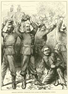 Duitsers kronen zichzelf met laurier in de Tuilerieën, maart 1871 door English School