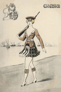 Meisje in Schots uniform