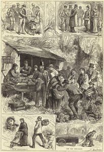Het uitdelen van planten aan de armen van Londen in Victoria Park