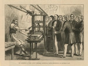 Gladstone op de Caxton Memorial tentoonstelling door English School