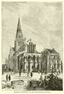 Kathedraal van Glasgow in de achttiende eeuw door English School