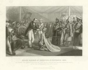 Grote Durbar in Cawnpore, 3 november 1859 door English School