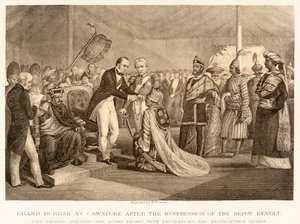 Grote Durbar in Cawnpore na de onderdrukking van de Sepoy-opstand