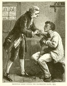 Granville Sharp heeft medelijden met de mishandelde slaaf, 1703