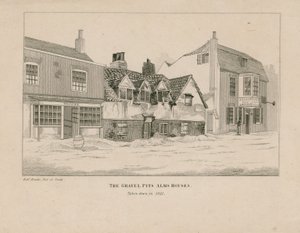 Gravel Pit Alms Huizen, Notting Hill Gate, Londen door English School