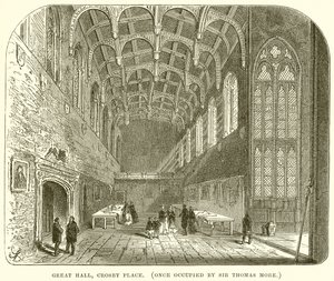 Grote zaal, Crosby Place. (Eens bewoond door Sir Thomas More) door English School