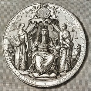 Grote Zegel van Koning George I door English School