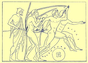 Griekse lopers, illustratie voor Olympia door Adolf Boetticher, 1886 door English School