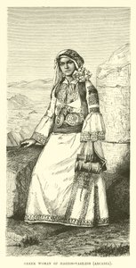 Griekse vrouw van Hagios-Vasilios, Arcadië door English School