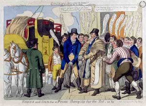 "Greys and Duns, or A Prime Bang Up for the Bit", pub. door Thomas Tegg door English School