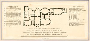 Grondplan van Cremorne House, Londen door English School