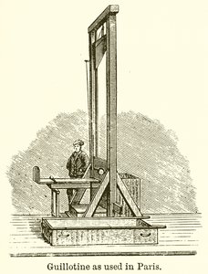 Guillotine zoals gebruikt in Parijs door English School
