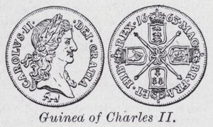 Guinea van Charles II door English School