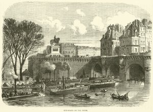 Kanonneerboten op de Seine, november 1870 door English School