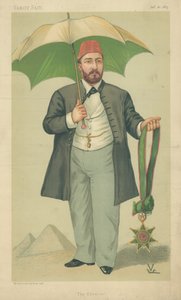 H H Mehemed Tewfik-Pasha, Khedive van Egypte, De Khedive, 20 januari 1883, Vanity Fair cartoon