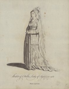 Kleding van een Adellijke Dame van Syrië in 1581 door English School