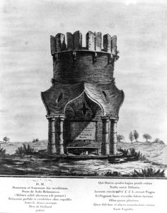 Hackendown Monument, gegraveerd door J. Basire, 1780