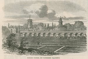 Hackney Station en Waterkersplantage, Londen door English School