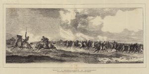 "Halt!", een herinnering aan Aldershot (gravure)