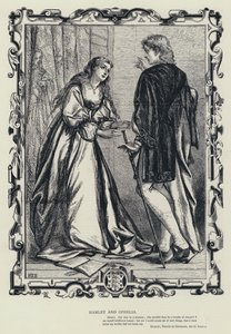 Hamlet en Ophelia, Hamlet, Prins van Denemarken, Acte iii, Scene 1 door English School