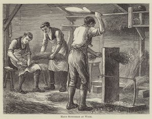 Hand Scutchers aan het Werk