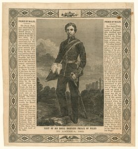 Zakdoek ter herdenking van de reis van de Prins van Wales naar Amerika, 1860 door English School