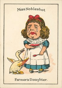 Gelukkige gezinnen: Miss Nobleshot, Boerendochter (kleurenlitho)