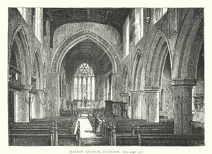 Harrow Church, interieur (gravure)