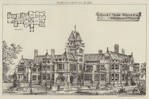 Haseley Manor, Warwick (gravure) door English School