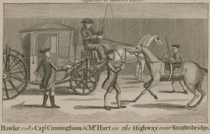 Hawke berooft kapitein Cunningham en meneer Hart op de snelweg nabij Knightsbridge door English School